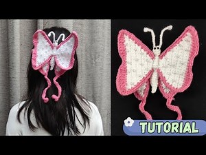 Easy! Crochet Butterfly Hair Clip | Step-by-Step Guide#crochet