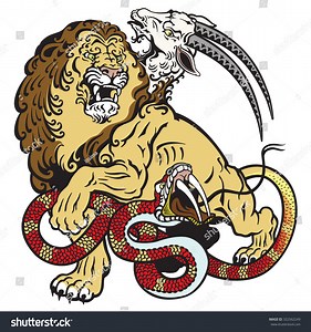 Mythological Monster Chimera Stock Vector (Royalty Free) 322562249 | Shutterstock