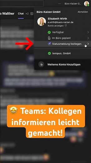 🤩 Teams: Statusnachricht bei Abwesenheit