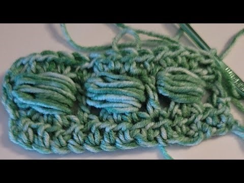 How to make the horizontal crochet puff stitch doodling with yarn 10LightStar01 is live!