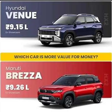Hyundai Venue vs Maruti Brezza 2025 | Full Comparison | Price, Mileage, Features & Safety!
