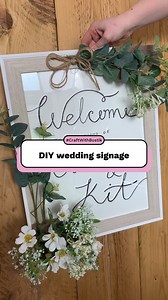 25 reactions | Save on wedding signage with this DIY welcome sign to celebrate your special day!  YOU WILL NEED:  card  pens  picture frame  faux flowers  floral foam  and our Handy Hot Melt Glue Gun! Are you doing any DIYs for your upcoming wedding? Let us know what you're making, and what you'd like to see from us! #CraftWithBostik #weddingprep #weddingsignage #weddingsign #weddingtiktok #2024bride #weddingprep | Bostik UK - Create, Repair, Protect | Facebook