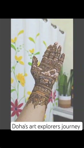 New Mahdi design . 🥰Doha's art explorers journey #henna #banglasarabarnaandbanjanbarna #mehndi