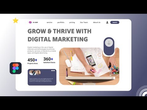 Digital Marketing Agency Website UI Design in Figma | Figma Tutorial For Beginners | Figma Tutoria