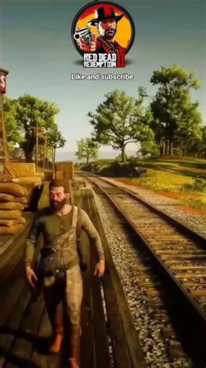 Just a calm moment on the railway in Red Dead Redemption 2