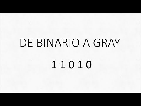 Convertir codigo Binario a codigo Gray y viceversa