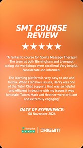 Thanks to the support of our award-winning tutor team OriGym boasts over 5,800+ 5⭐️ reviews! If you’d like to learn more about our Sports Massage Therapy course click the link in our bio to download a FREE prospectus  | OriGym Centre of Excellence | Facebook