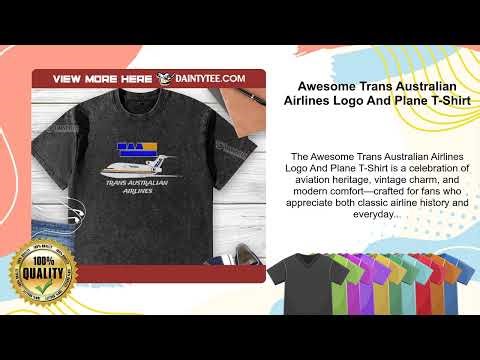 Awesome Trans Australian Airlines Logo And Plane T-Shirt