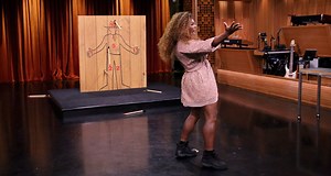 Serena Williams Faces Off Against Jimmy Fallon in Axe-Throwing Contest!