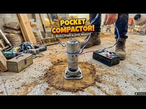 How I Built a Powerful Pocket Compactor Using a Simple Drill Motor! 🛠️