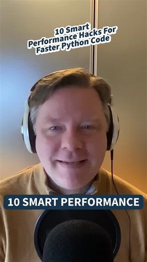Real Python on Instagram: "10 smart performance hacks for faster Python Code - Listen to the full episode at https://realpython.com/podcasts/rpp/275 or on your preferred podcast client. - Happy Pythoning! - #python #coding #programming #developers #pythoncode #pythonprogramming #code #codingfun #codingbootcamp #codinglife #codingpics #codingisfun #softwaredeveloper #softwareengineering #softwareengineer #podcast"