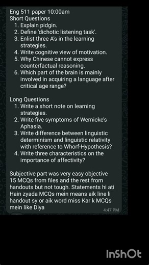 ENG511 finalterm current paper#viral #shorts #1million #1ksubscribers