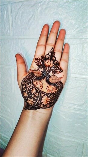 how to do peacock mehndi design #shorts #youtubeshorts #viral #mehndi #trending #art
