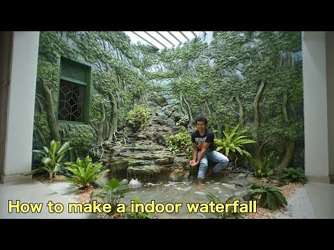 How to build a amazing waterfall in your house | Indoor waterfalls | wall relief 🇺🇸