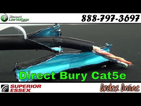 Outdoor Cat5e Shielded Cable for Direct Burial wiring installations