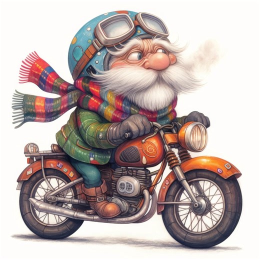 Quirky Motorcycle Clip Art 10 High Res Watercolor Jpgs Junk Journaling, Scrapbooking, Card Making, Digital Download Kit, Fantasy, Whimsical - Etsy