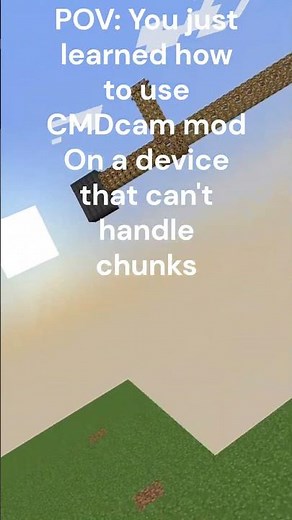 POV: You just learned how to use CMDcam mod but your device is too slow for it #minecraft