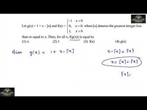 let g(x) = 1+x-[x] and f(x)= -1; 0; 1 where [x] denotes the greatest integer less than then f(g(x))=