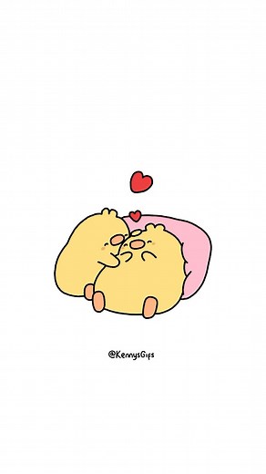 3.2M views · 10K reactions | Tummy rubs 殺 Sticker available now on @giphy Made using @procreate and n iPad Pro #cuteart #artreels #animation | KennysGifs | Facebook