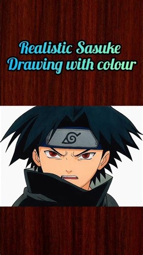 How to draw and colour Sasuke Uchiha | #shorts #drawing #drawingtutorial