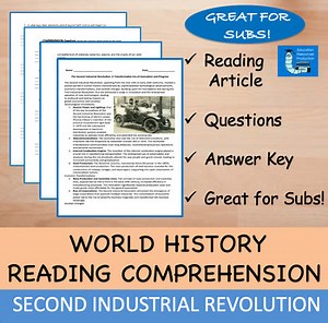 The Second Industrial Revolution - Reading Comprehension Passage & Questions