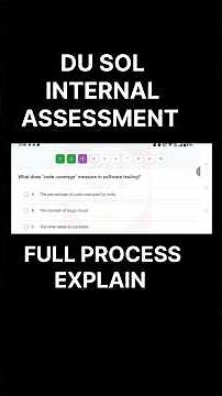 DU SOL INTERNAL ASSESSMENT FULL PROCESS EXPLAIN ALL SEMESTER UG PG DEC 2025