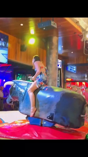 Strong Bull 🔥🔥🐂🐂 #mechanicalbull #bullriding