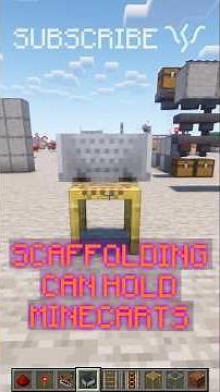 How to use SCAFFOLDING to make MINECARTS FASTER!? | Redstone with PsiVolt #minecraft #redstone