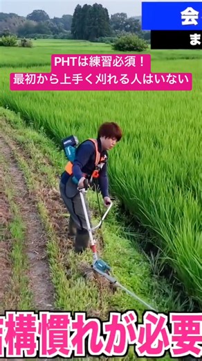 マキタポールヘッジトリマーは練習必須！会社帰りに毎日草刈り #草刈り #畦の草刈り #土手の草刈り #マキタ #makita