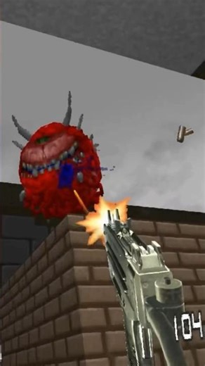 1200 rounds-per-minute 😱 Micro-UZI in VR DOOM #DoomMods #VR #GZDoom #Ænimod