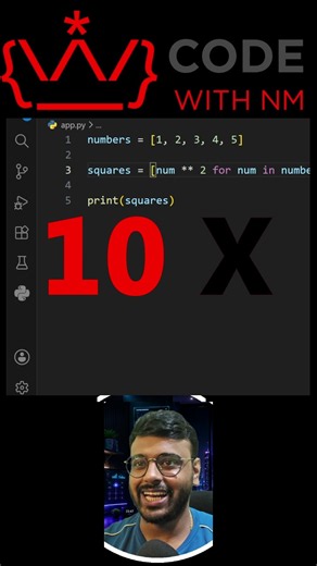 Stop Writing Python Like This 🤯 | List Comprehension Explained in 20 Seconds #python #shorts
