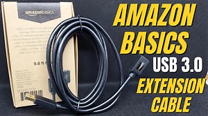 Watch Amazon Basics 9.8Ft USB 3.0 Extension Cable Overview on Amazon Live