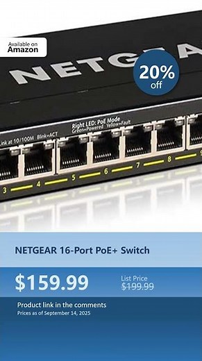 NETGEAR 16-Port PoE+ Switch