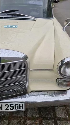 Heckflosse seltener Mercedes-Benz W110 Typ 230 6-Zylinder Oldtimer am Straßenrand #shorts