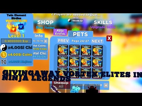 GIVING VORTEX-ELITE TWIN ELEMENT BIRDIES!! NINJA LEGENDS!