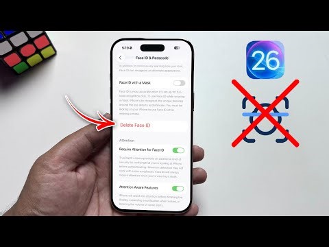 How to delete face id in iPhone iOS 26