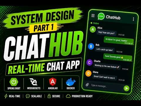 Full Stack Chat App | Part 1 | Spring Boot WebSocket + Liquibase + Angular + Docker + System Design