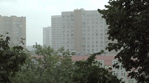 Bad weather over apartment buildings - Free Stock Video