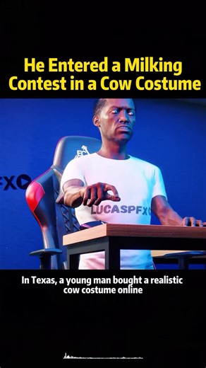 He entered a milking contest in a cow costume #knowledge #science #foryou #fyp
