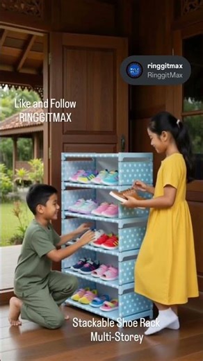 #shoerack DIY Stackable Mutli-Storey #ringgitmax #shopeelagimurah #shopeehaul #shopeemy