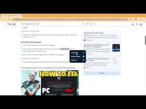 What is vanguard 57 error code ? Google Search