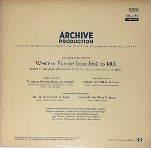 François Couperin / Jean Marie Leclair / Joseph Bodin de Boismortier - Troisième Concert Royal, In A Major /  Sonata No. VIII In D Major / Trio Op. 50 No. 6 In D Major & Concerto Op. 37 In E Minor
