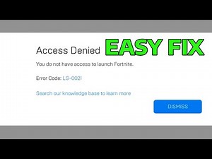 How To Fix Fortnite Change Priority Access Denied