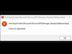 Fix Microsoft PC Manager Pop Up Error MicrosoftPCManager Class Not Registered On PC