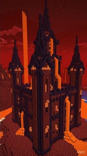 “Epic Nether Castle Build in Minecraft 🔥 | Full Process”#gameplay #gaming #minecraft #nether