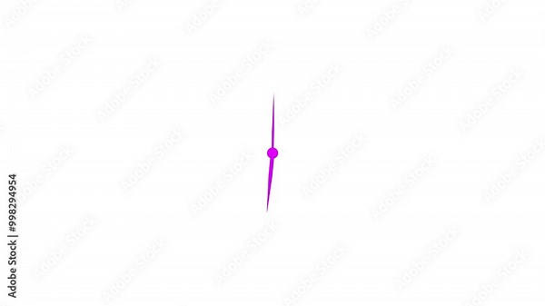 AbstraClock Counting Down 24 Hour Day Fast Speed. Clock with moving arrows. Clock time lapse 4K Animationct new analog clock icon animation.