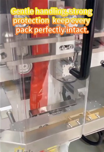 Shatterproof thin potato chip granule packaging machine, suitable for protective packaging of fragile thin food products such as potato chips, banana chips, and thin, crispy puffed snacks. #potatochippackagingmachine #Popcornpackagingmachine #granulepackingmachine #solid #granules