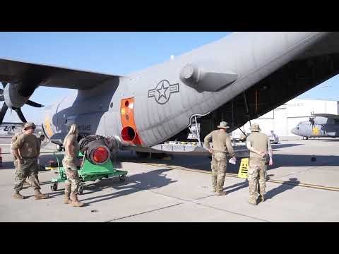 Installing the Modular Airborne Fire Fighting System (MAFFS) in a C-130