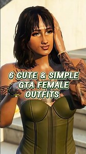 6 SIMPLE GTA FEMALE OUTFITS 💚| #gtafemaleoutfits #gtaonline #gtav #grandtheftauto #pvnkbliss