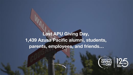 #APUGivingDay is April 9! Support what you love at APU to make a difference for students. Give at https://www.givecampus.com/rwj7og to help start the day off strong! | Azusa Pacific University | Facebook
